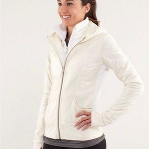 Lululemon Uba Hoodie Jacket insulated fleece panel Ivory
